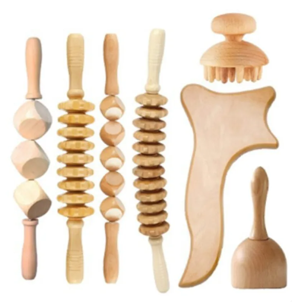 Rouleau de Massage Méridien en Bois ( Maderotherapy)