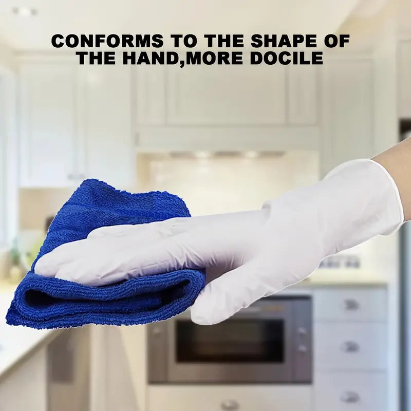 Gants jetables en nitrile blanc, sans poudre (boîte de 1)