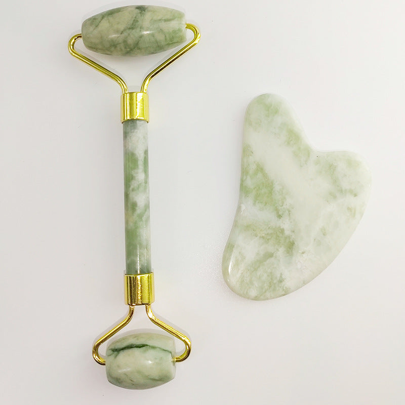 Ensemble de rouleau facial Jade Gua Sha
