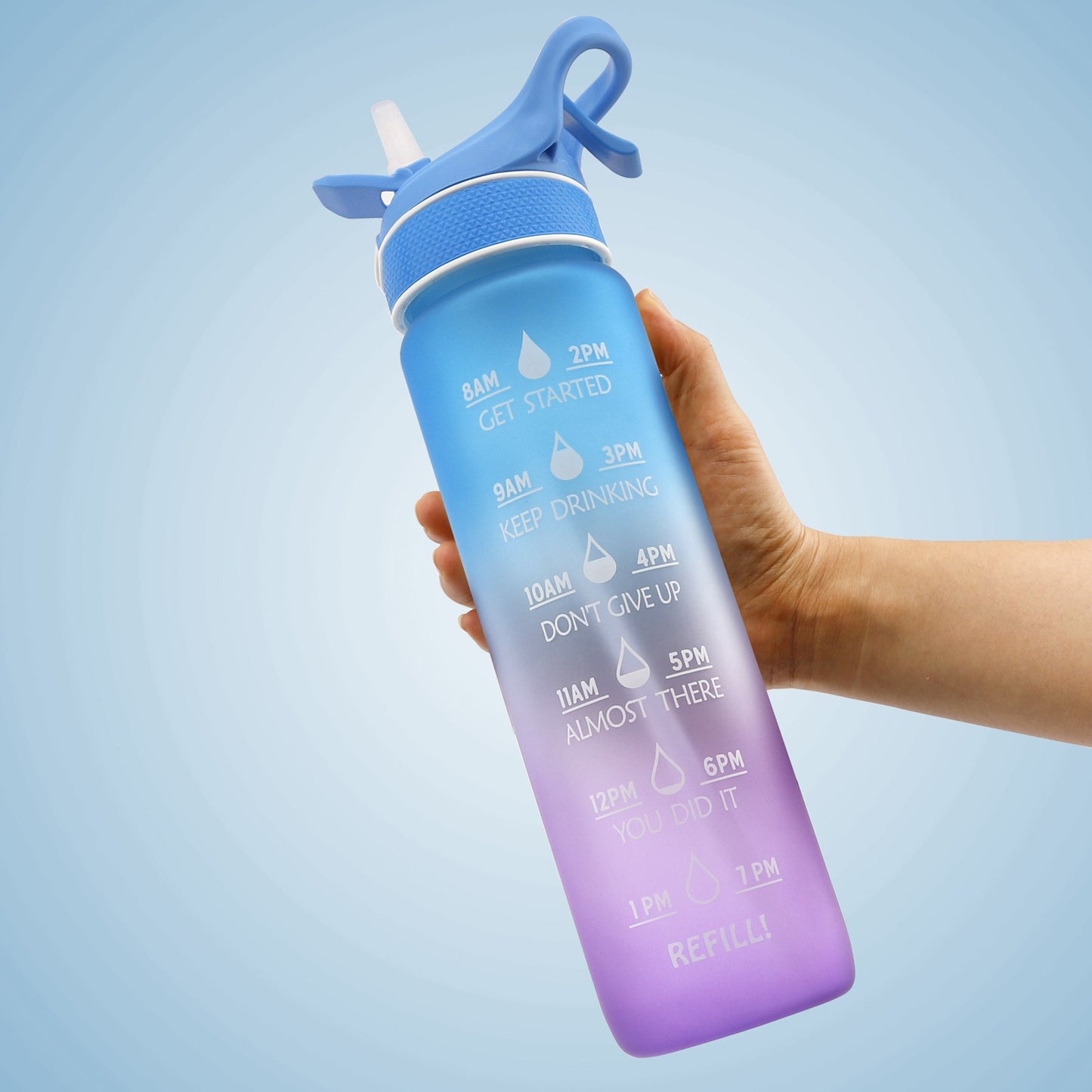 Gourde Sportive avec Paille & Brumisateur 1000ml