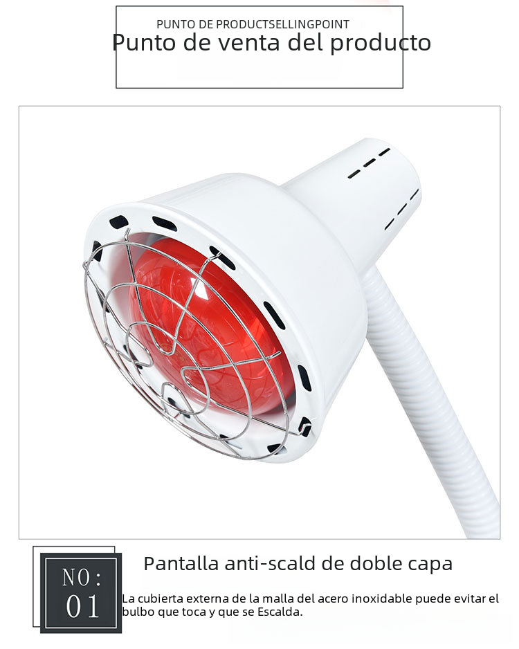 Lampe chauffante à lumière rouge de thérapie infrarouge pour le bien-être