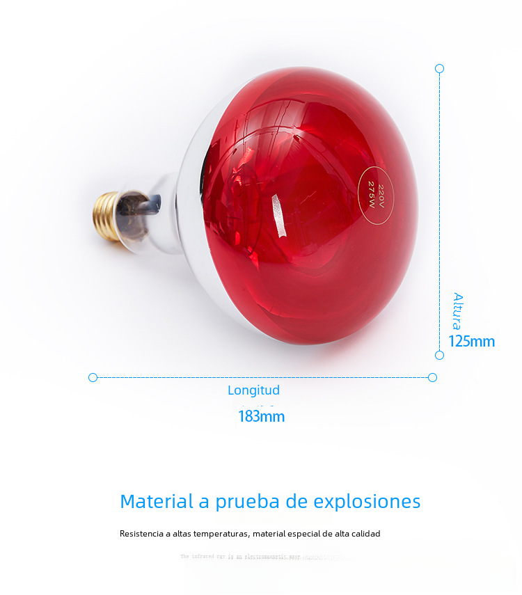 Lampe chauffante à lumière rouge de thérapie infrarouge pour le bien-être
