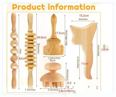 Rouleau de Massage Méridien en Bois ( Maderotherapy)