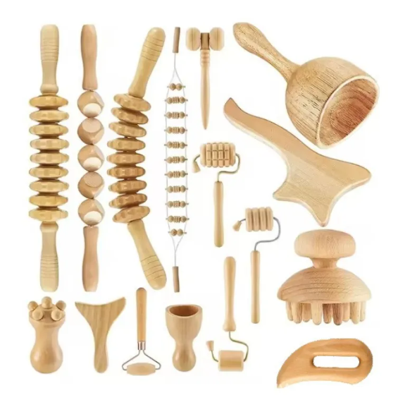 Rouleau de Massage Méridien en Bois ( Maderotherapy)