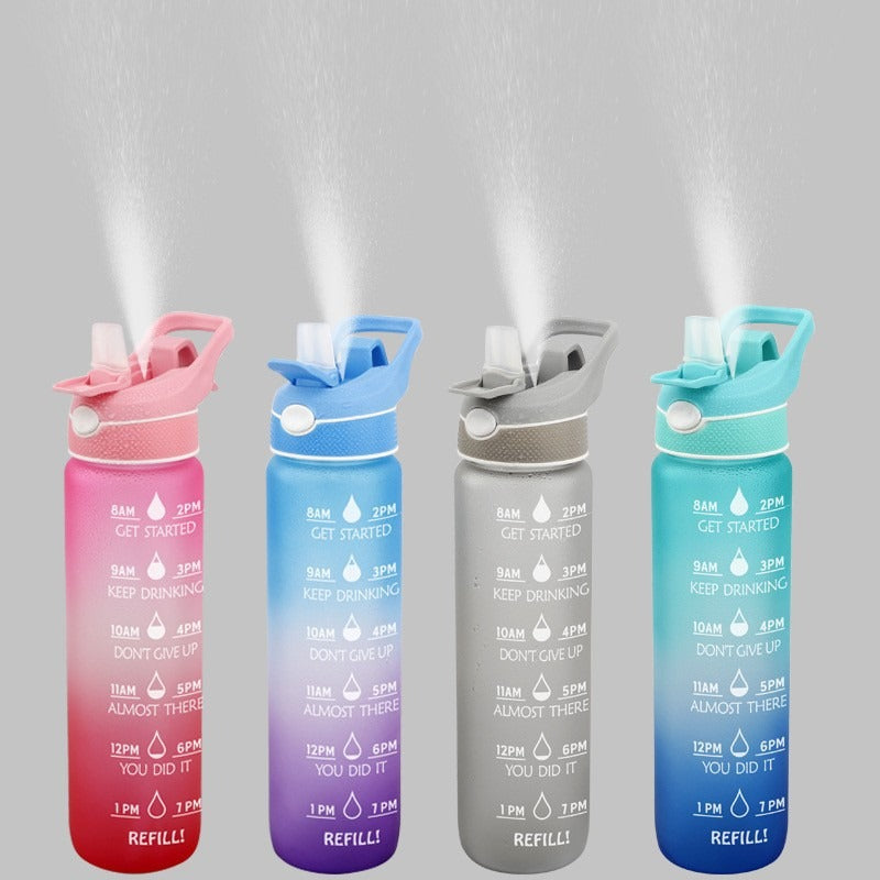 Gourde Sportive avec Paille & Brumisateur 1000ml