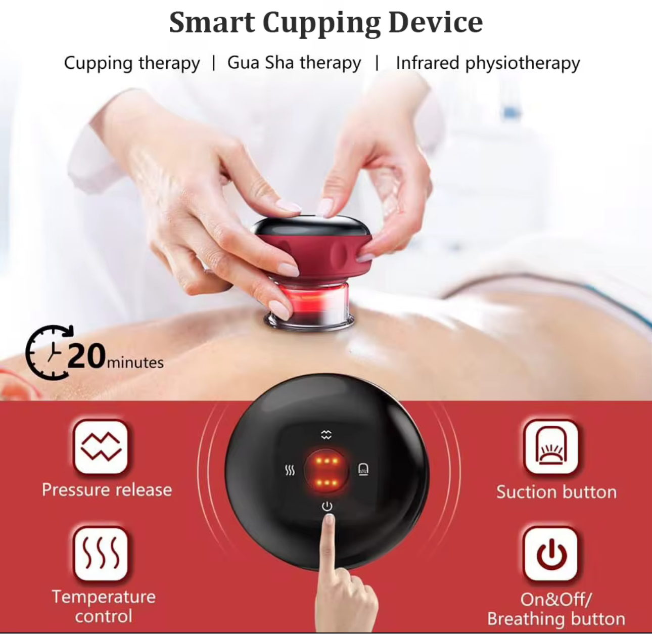 Appareil de massage électrique à ventouse - Kit 4 en 1 - Qualité professionnelle