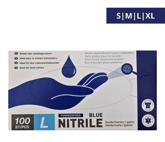 Gants en nitrile MEDEVA bleu et non poudrés