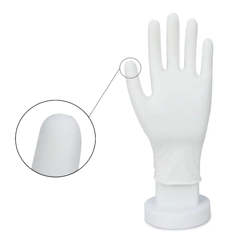 Gants jetables en nitrile blanc, sans poudre (boîte de 1)