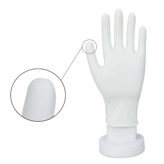Gants jetables en nitrile blanc, sans poudre (boîte de 1)