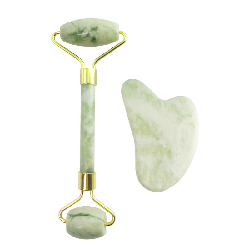 Ensemble de rouleau facial Jade Gua Sha