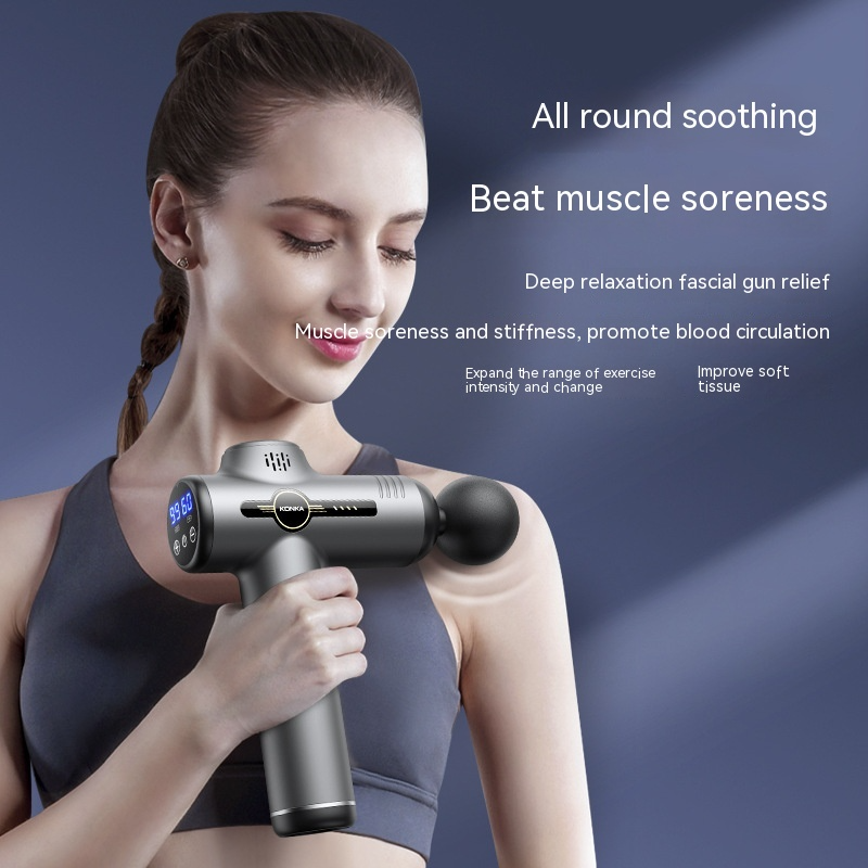Pistolet de Massage Musculaire Portable et Rechargeable – Masseur de Tissus Profonds à Plusieurs Vitesses