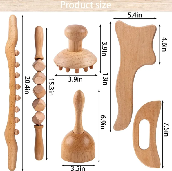 Rouleau de Massage Méridien en Bois ( Maderotherapy)