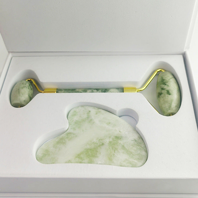 Ensemble de rouleau facial Jade Gua Sha