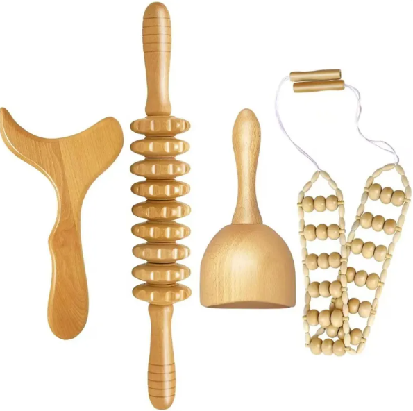 Rouleau de Massage Méridien en Bois ( Maderotherapy)